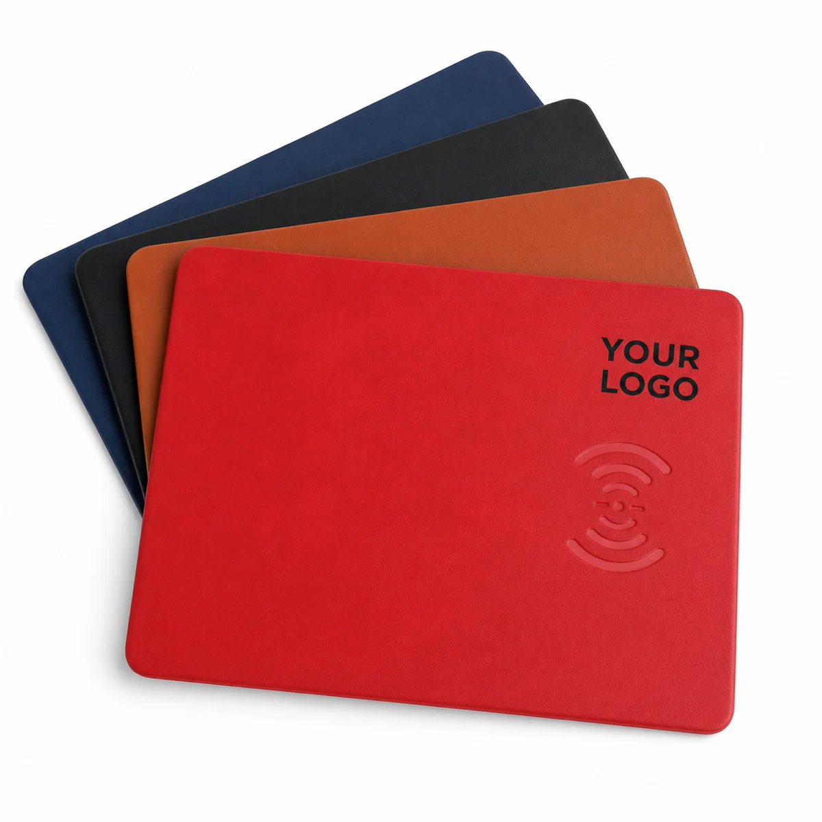 Wireless Charging Mouse Pad PU Leather Desk Mat