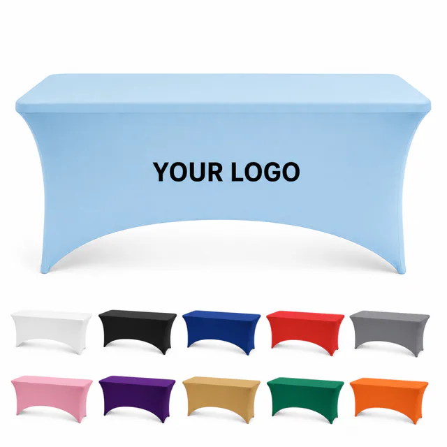 6FT Colorful Rectangular Elastic Polyester Spandex Table Cover