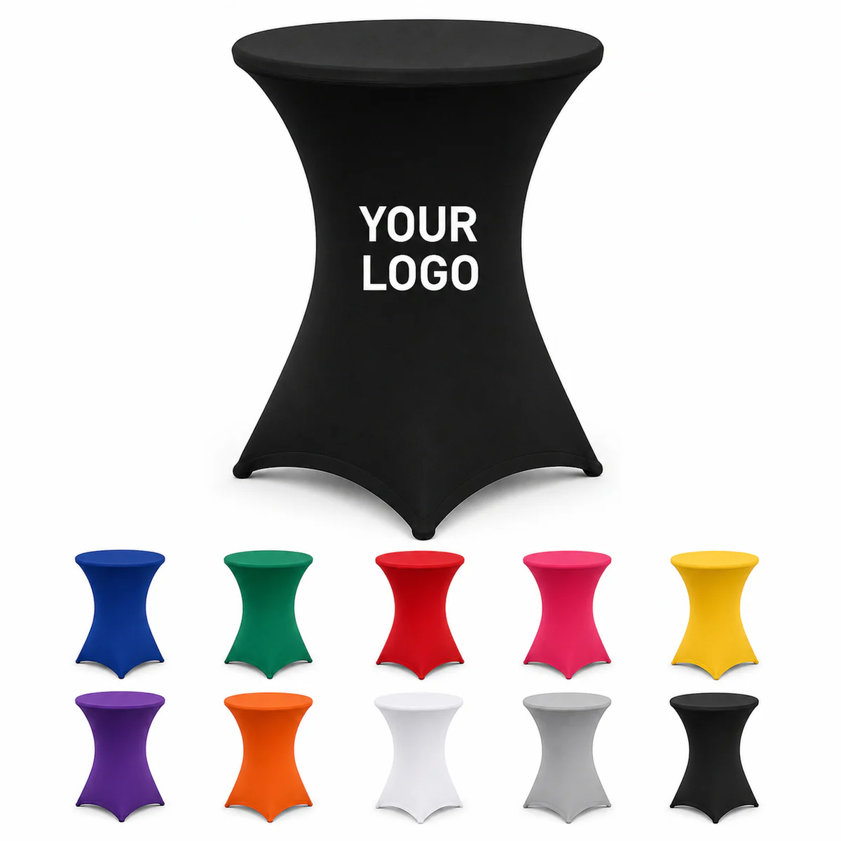 Round Highboy Stretch Table Covers Polyester Spandex Blend