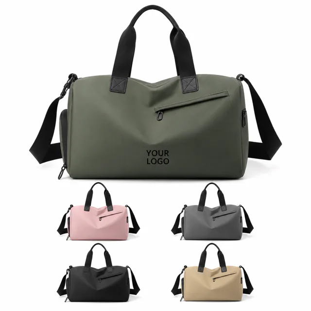 Waterproof Oxford Gym Duffel Bag With Shoe Compartment And Wet Pocket