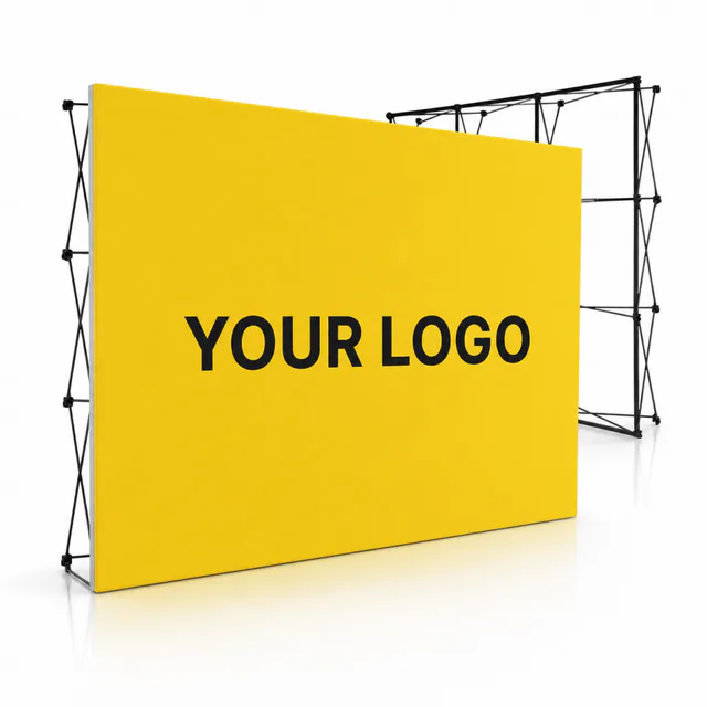 Custom Aluminum Pop Up Fabric Display Stand For Trade Shows