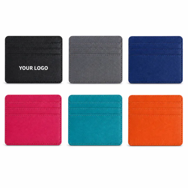 Slim PU Leather Card Holder For Business Professionals