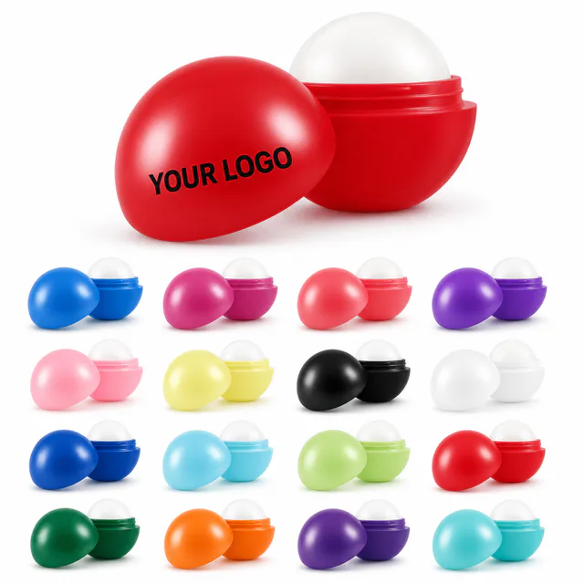 Spherical Lip Balm Compact Portable Promotional Custom Logo