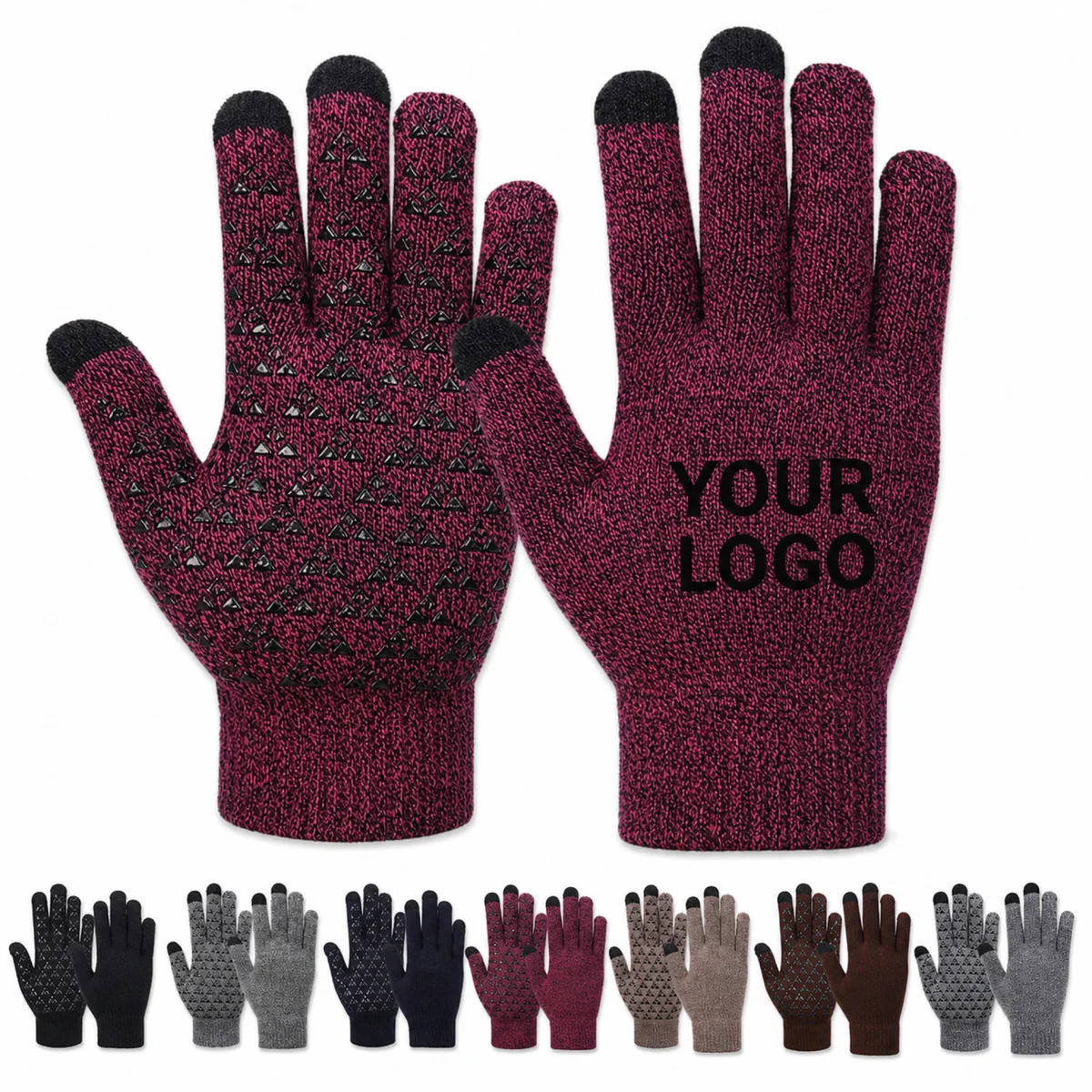 Acrylic Knit Touchscreen Gloves For Promotional Winter Gifts