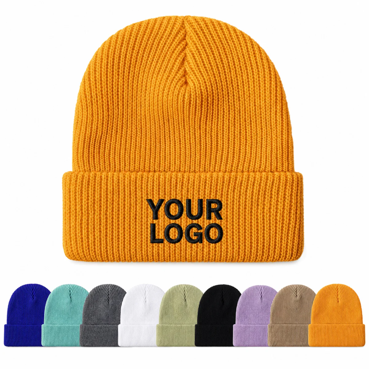 Custom Knitted Acrylic Beanie For Winter Outdoor Warmth
