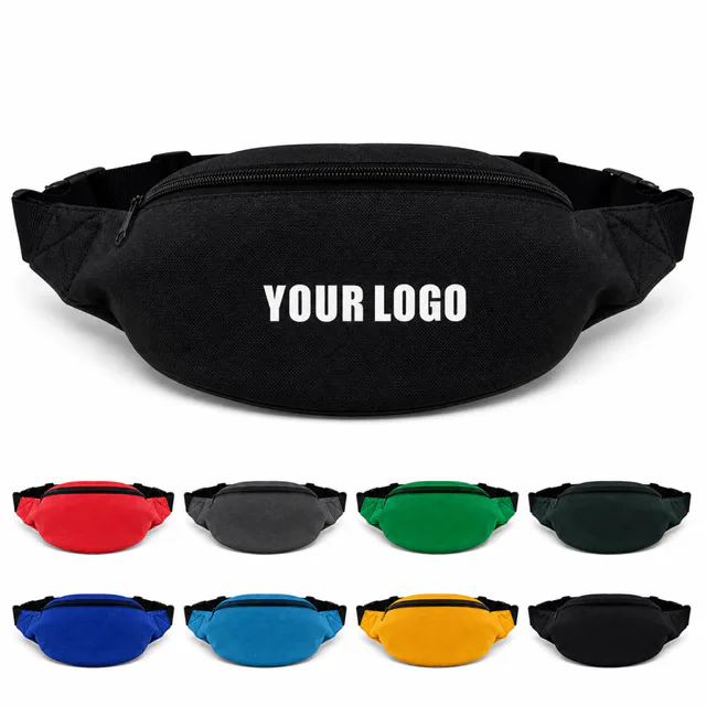Custom 600D Oxford Fanny Pack With Adjustable Waist Belt