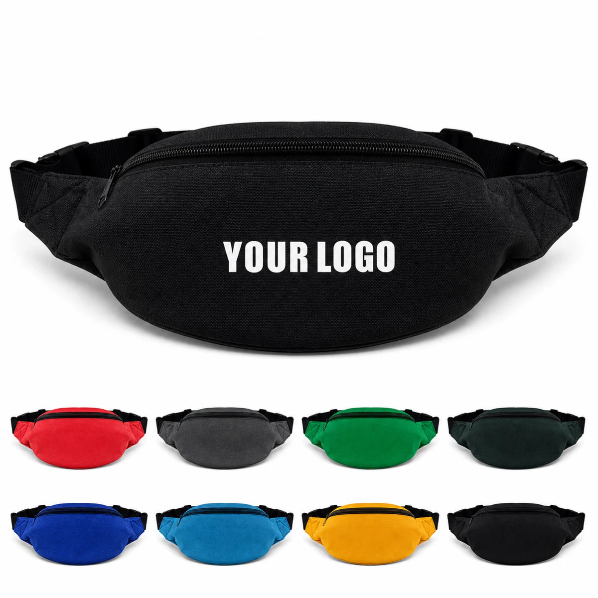 Custom 600D Oxford Fanny Pack With Adjustable Waist Belt