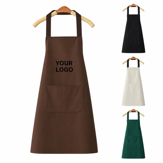 Waterproof PVC Kitchen Apron With Center Pocket