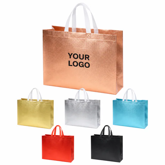 Laser Laminate Nonwoven Gift Bag With Holographic Finish