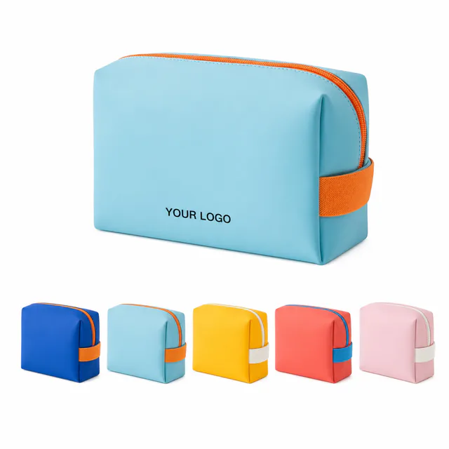 Custom PU Leather Cosmetic Bag For Promotional Events