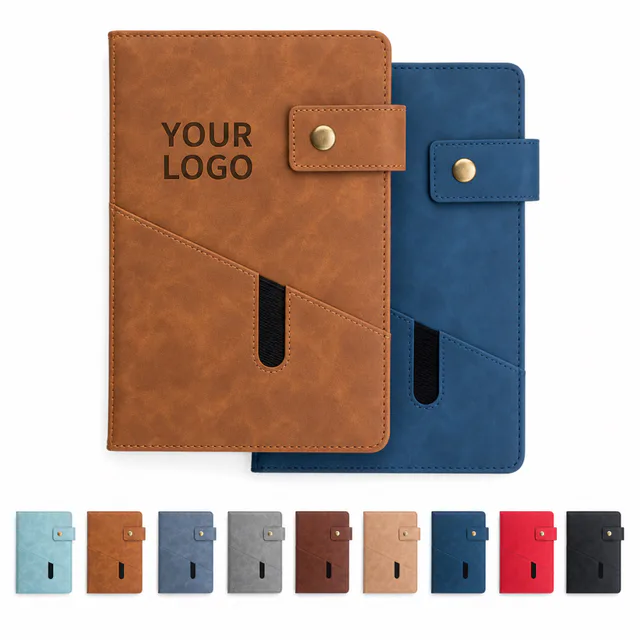 A5 Notebook With Front Pocket And Buckle Closure