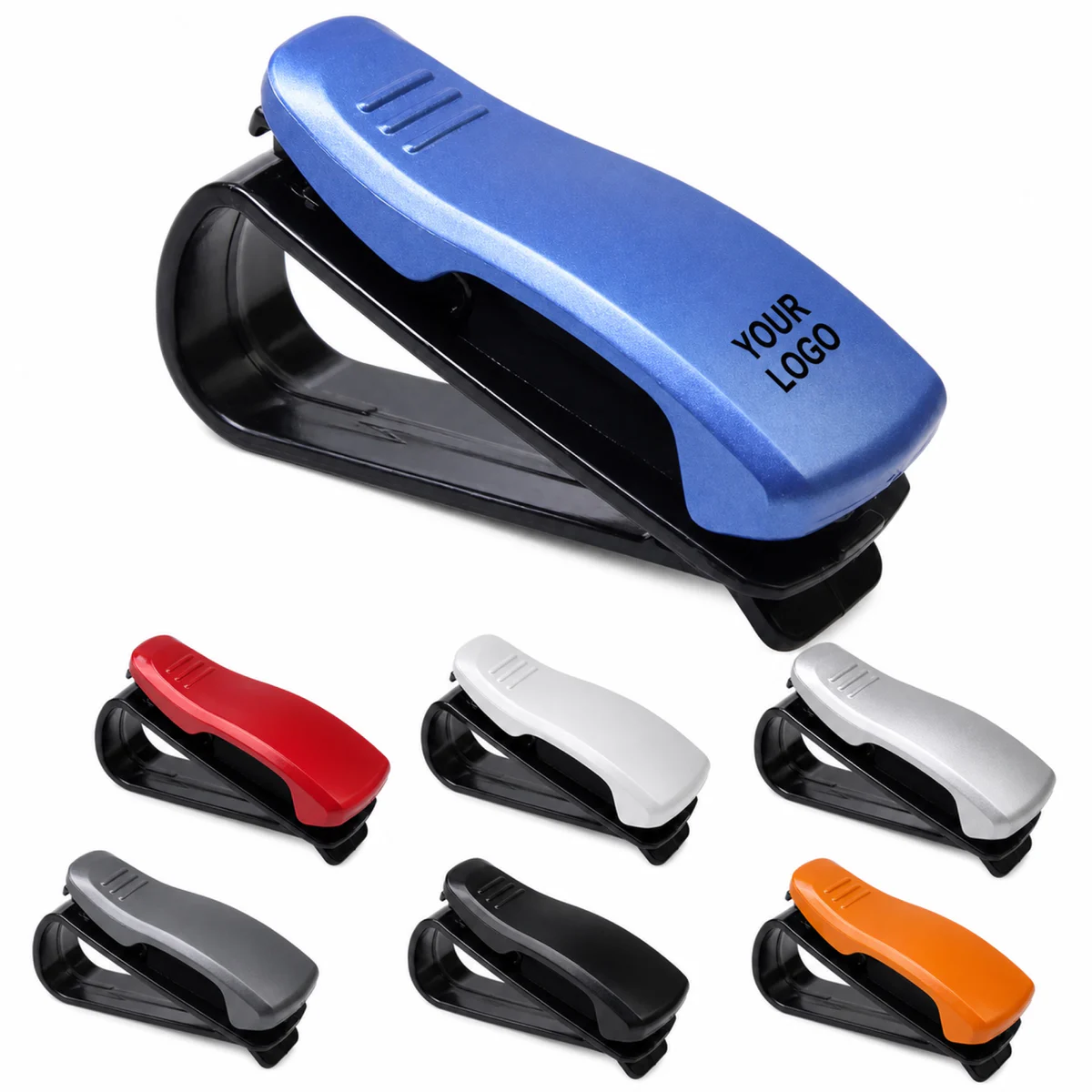 Magnetic Car Visor Sunglasses Holder Clip With PU Leather
