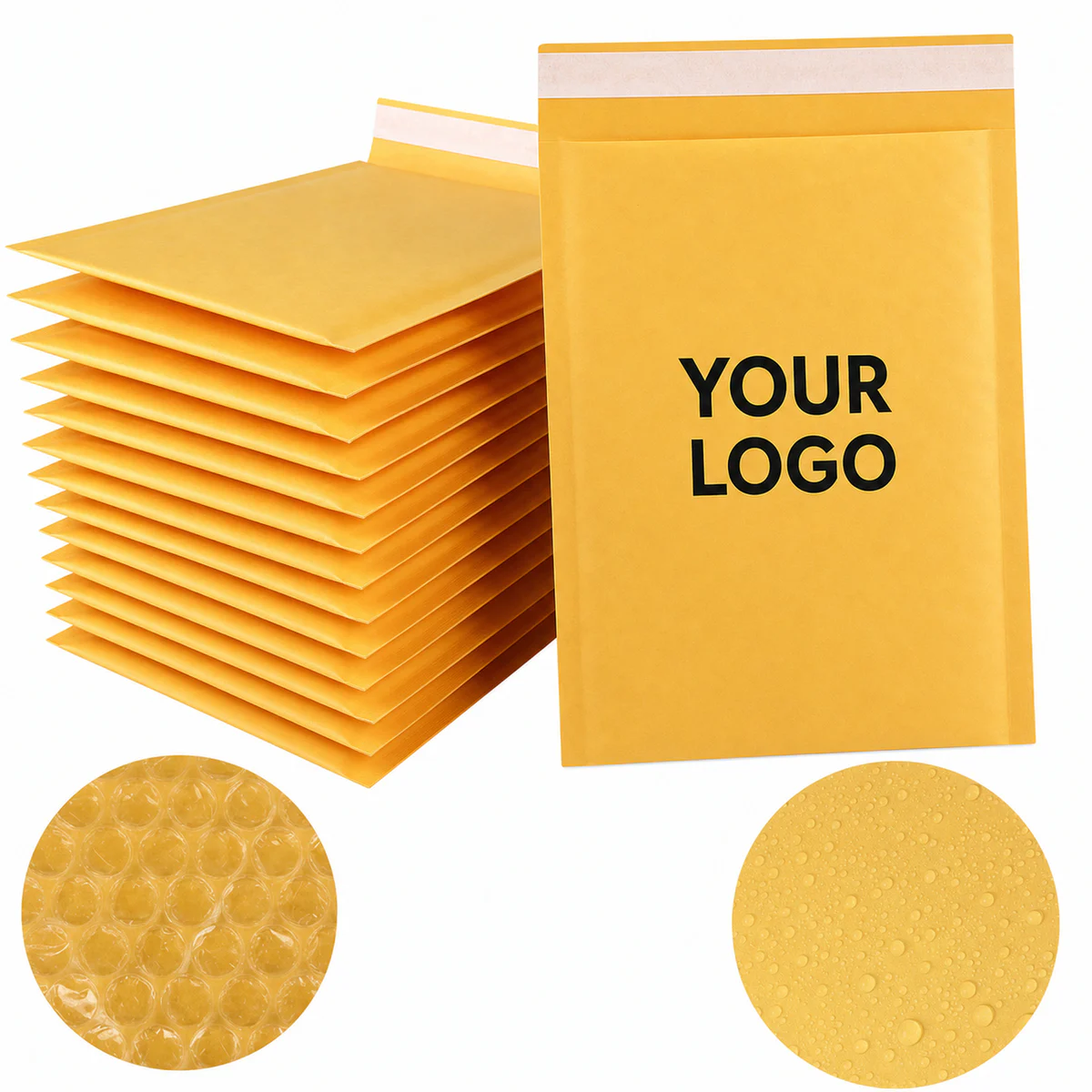 Custom Bubble Mailer Self Seal Padded Envelopes Kraft Paper