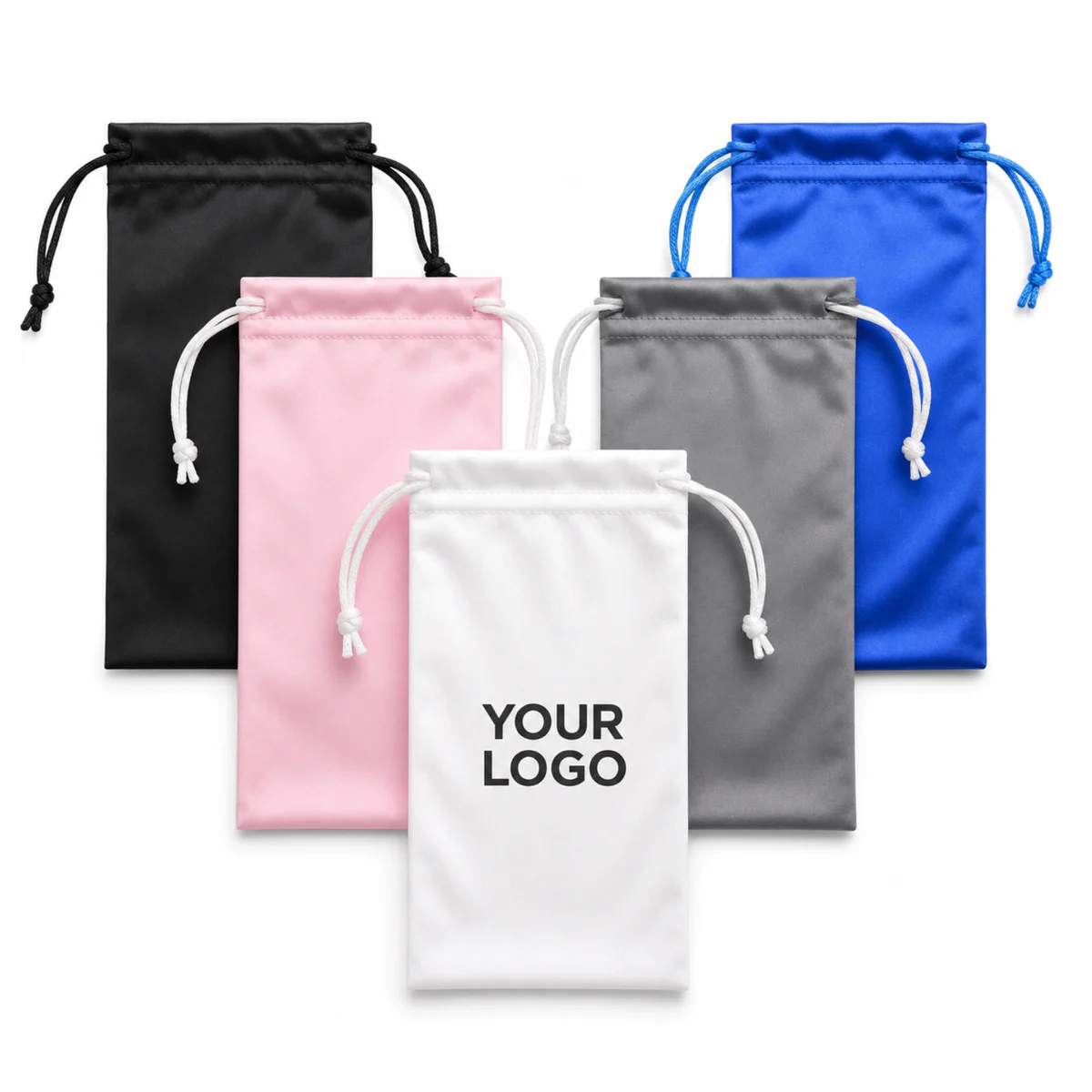 Custom Drawstring Sunglass Pouch Microfiber