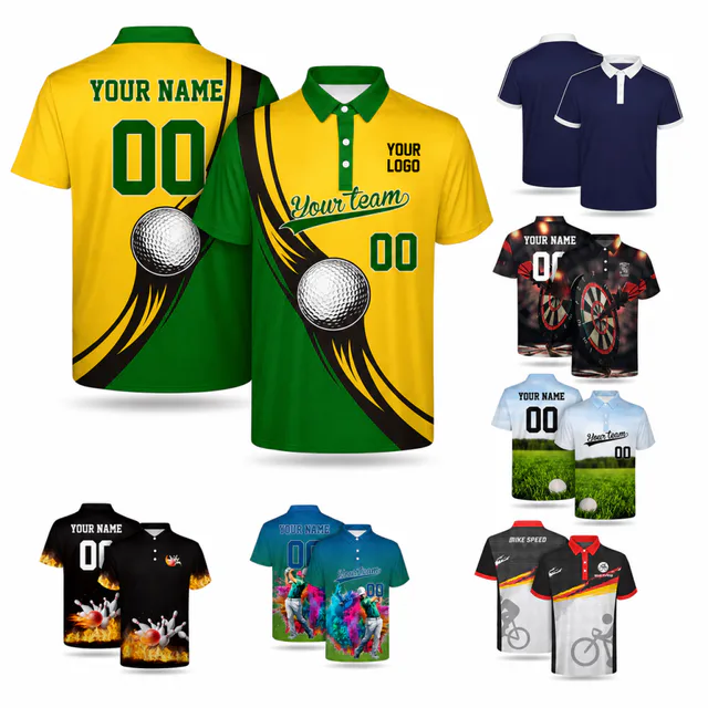 Custom Full Color Dye Sublimation Performance Sport Polo Shirt