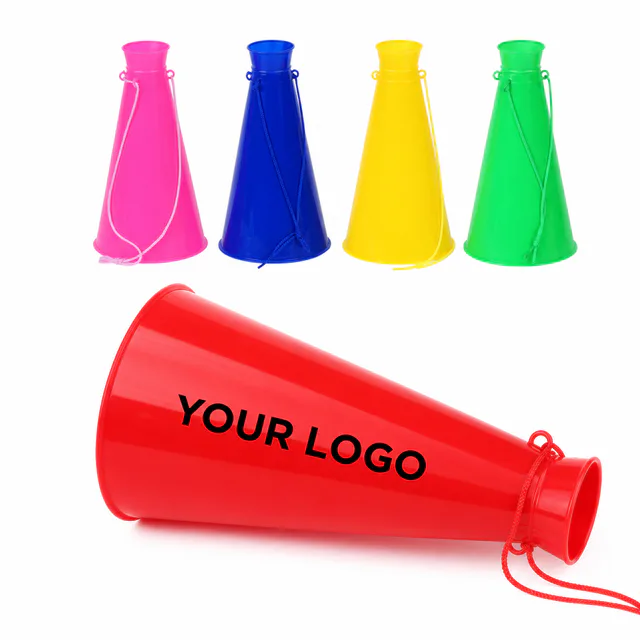 Custom Plastic Sports Cheering Horn With Lanyard
