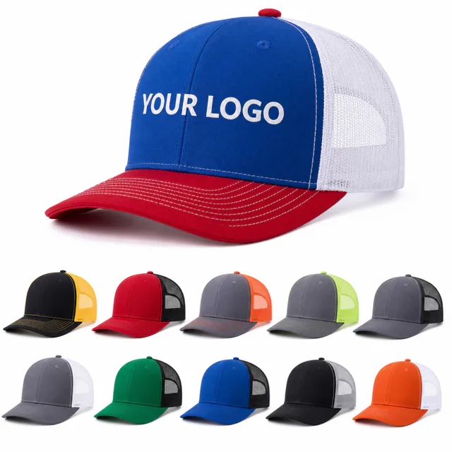 Custom Polyester Cotton Mesh Trucker Cap With Adjustable Closure