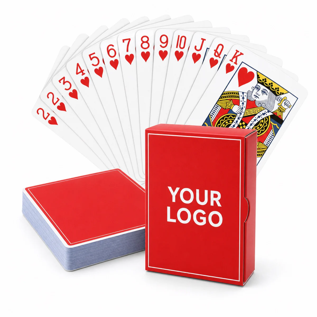 Custom Blue Center Layer Playing Cards Standard Poker Size