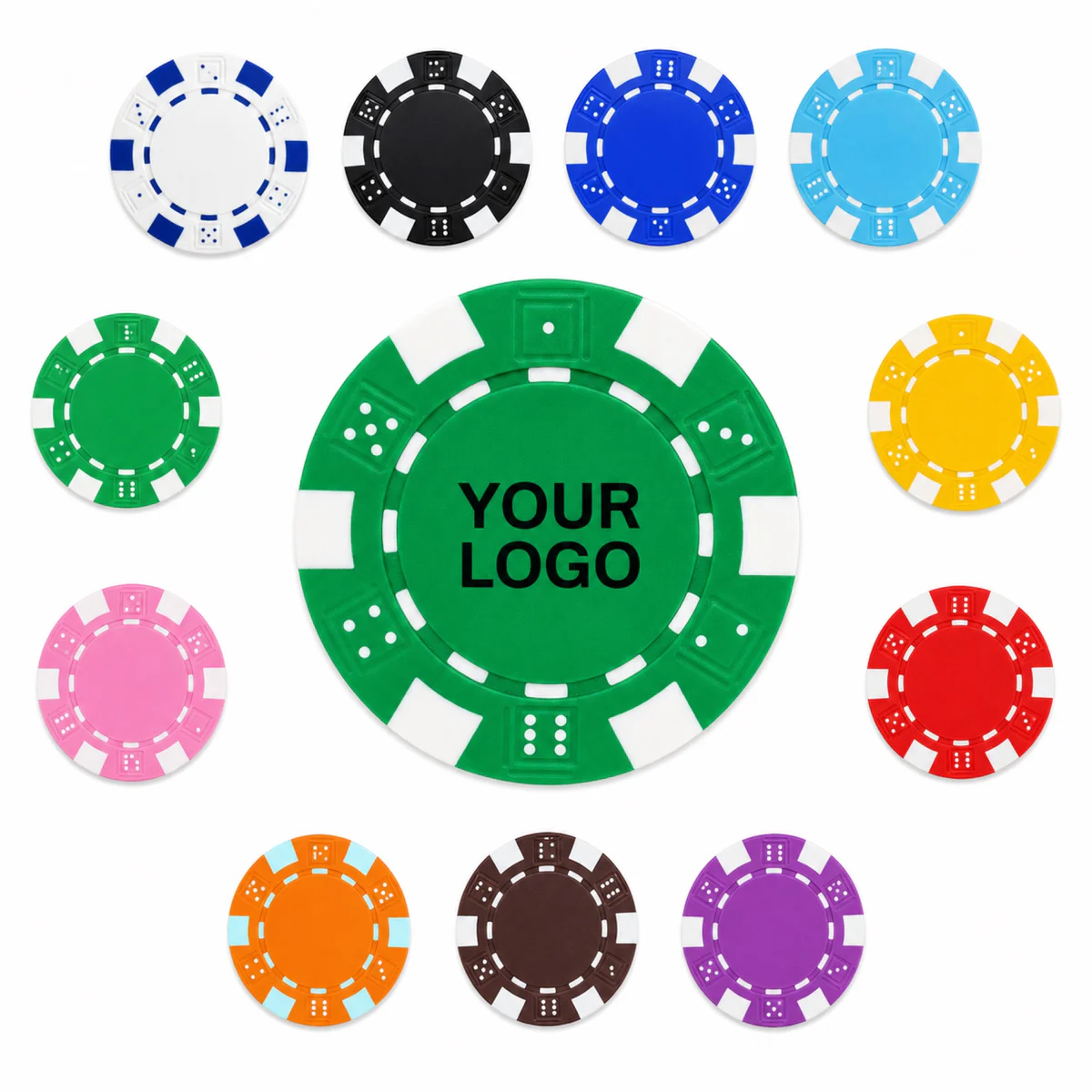 Casino Grade ABS Poker Chips With Metal Insert For Promotional Giveaways