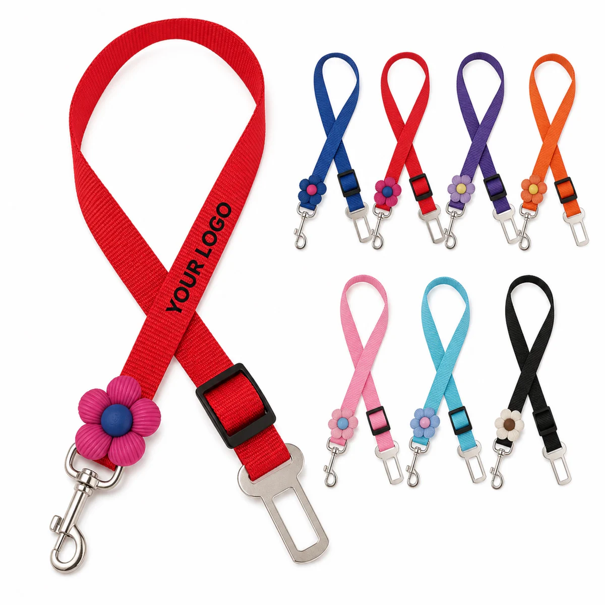 Sunflower Pet Vehicle Restraint Strap For Car Travel