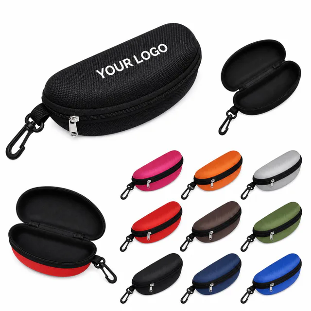 Portable Zipper Eyeglasses Case EVA Semi-Hard Protective Glasses Holder MOQ 50