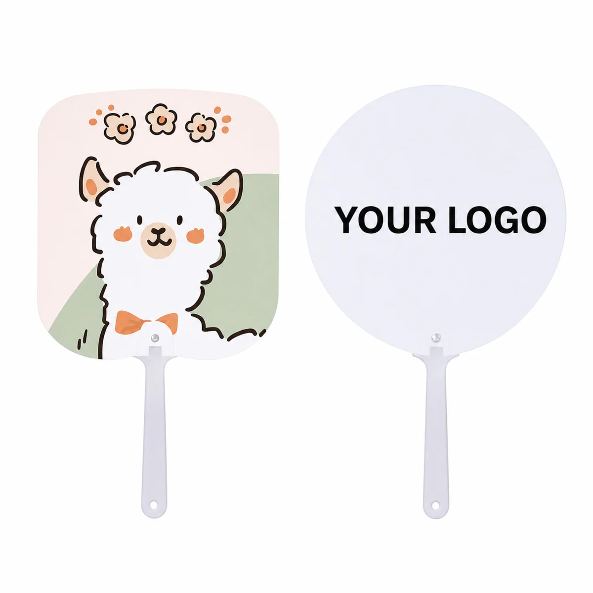 Custom Double-Sided Plastic Hand Fan For Promotional Events