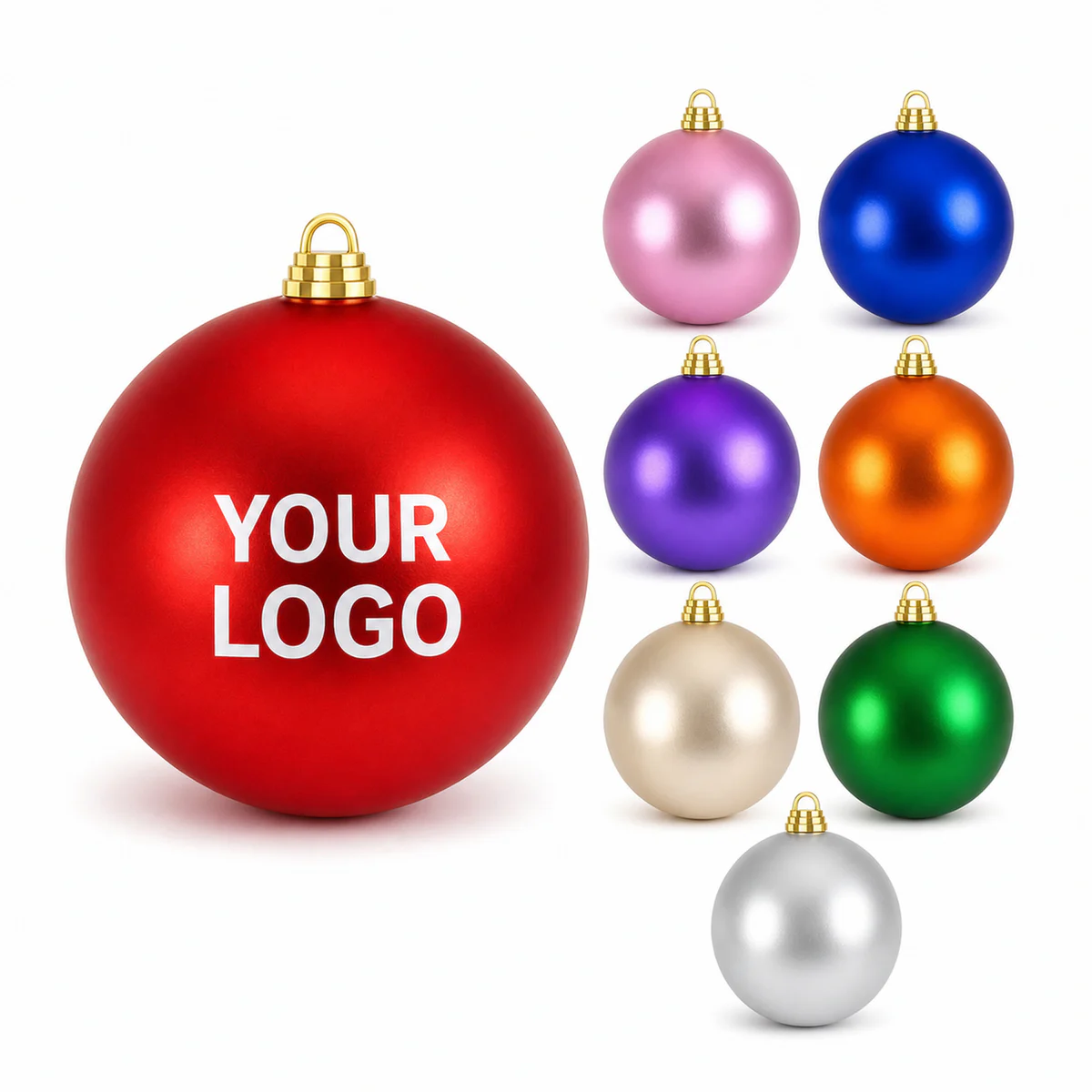 Custom Colored Plastic Christmas Tree Ornament Balls