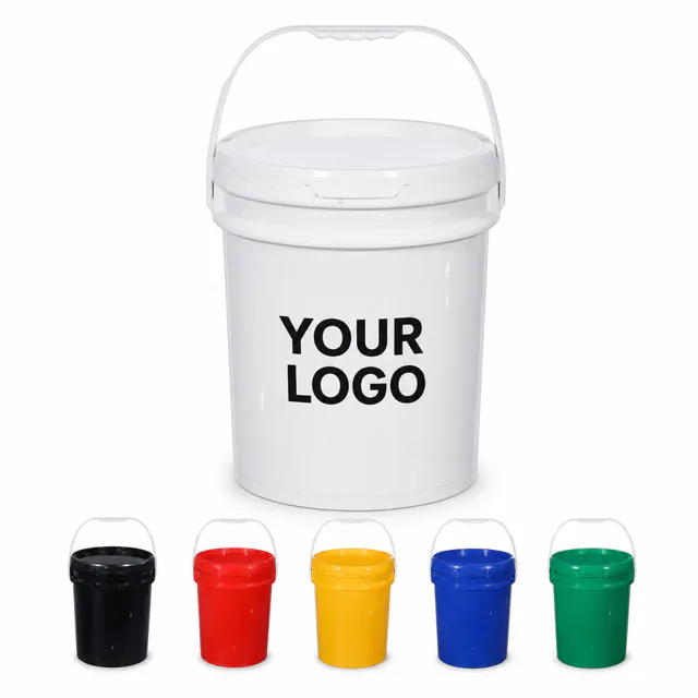 4.76 Gallon PP Plastic Pail With Lid And Handle