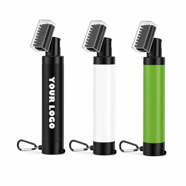 Golf Club Cleaning Brush With Push-Button Spray Bottle