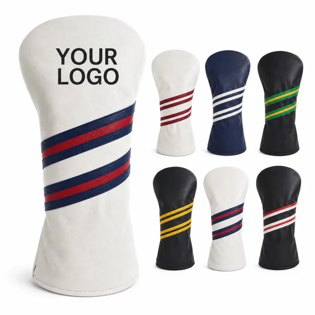 Custom PU Leather Fairway Wood Golf Club Head Cover