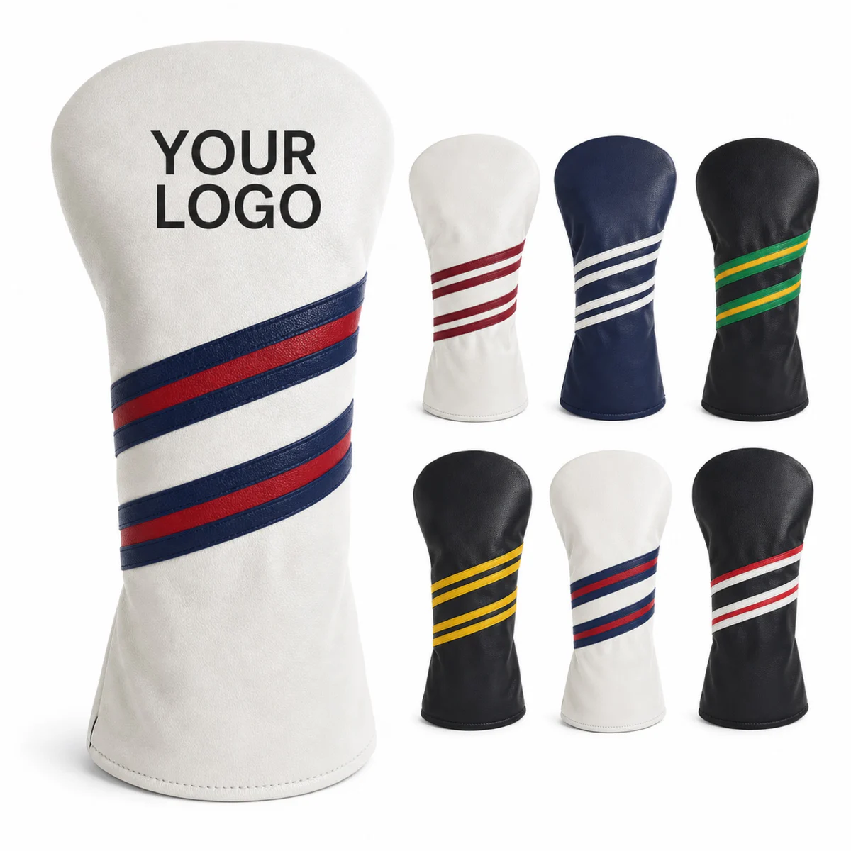 Custom PU Leather Fairway Wood Golf Club Head Cover