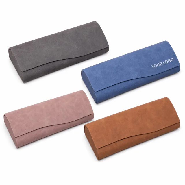 Custom PU Hard Shell Eyeglass Case With Velvet Lining
