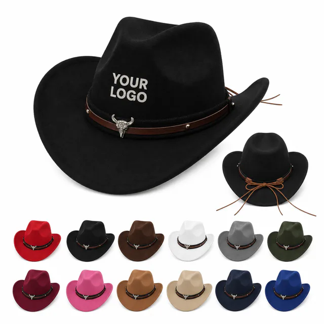 Suede Western Cowboy Hat For Promotional Events And Outdoor Wear