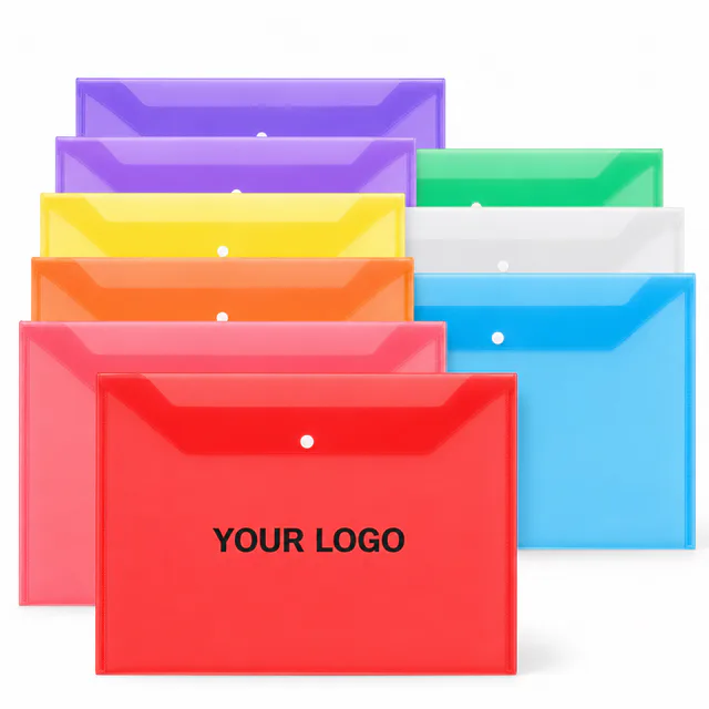 Custom A4 Transparent Polypropylene File Pouch