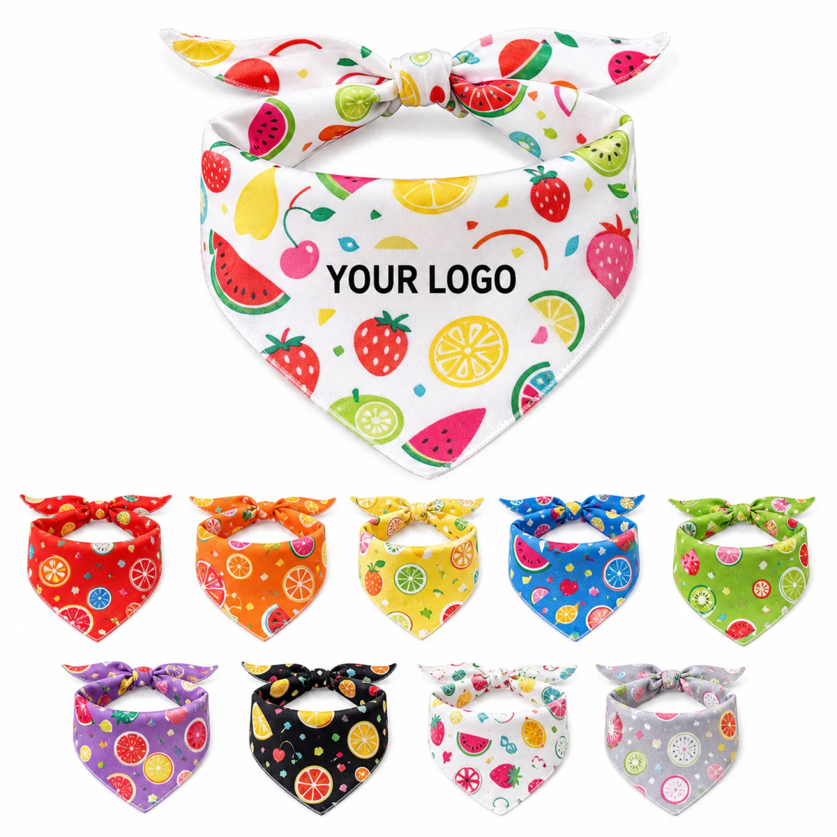 Custom Printed Polyester Pet Bandana For Dogs And Cats