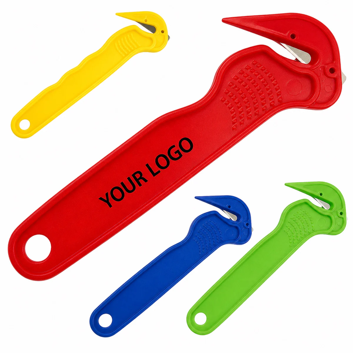 Ergonomic Plastic Safety Box Cutter With Retractable Blade