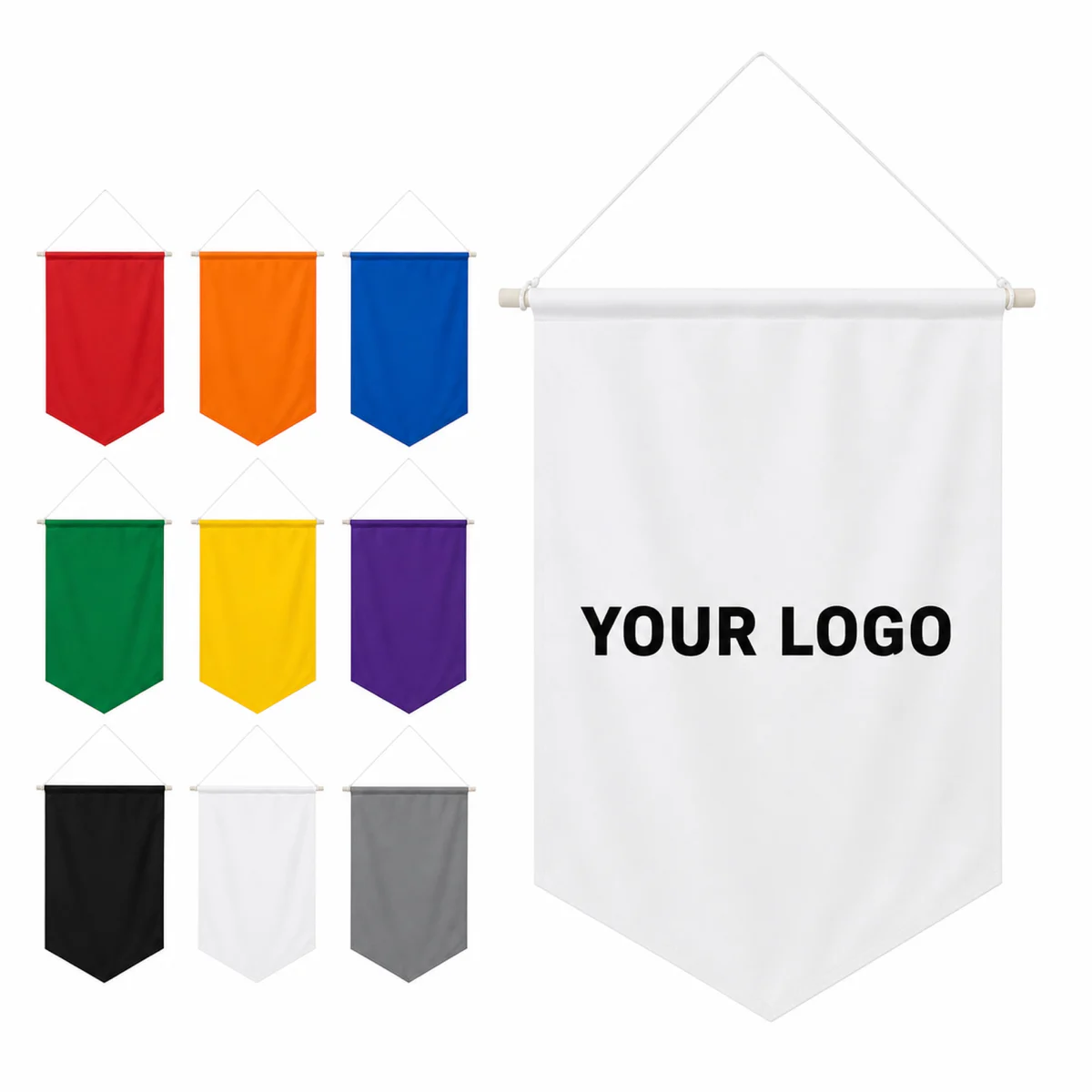 Custom 150GSM Polyester Wall Banner For Promotional Decor
