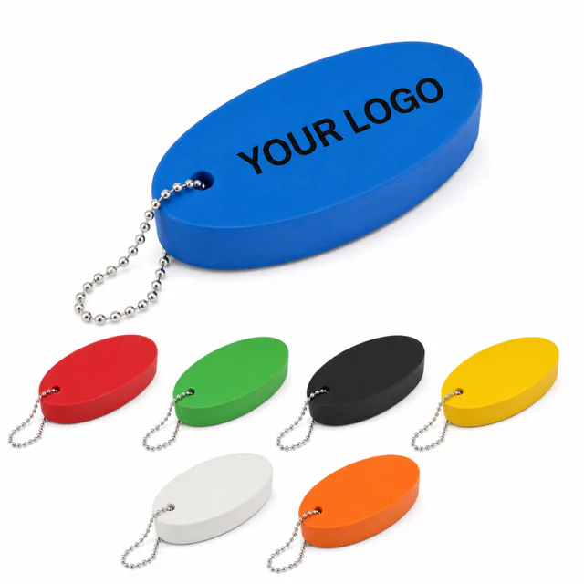 Custom Logo Soft PU Stress Relief Floating Keychain