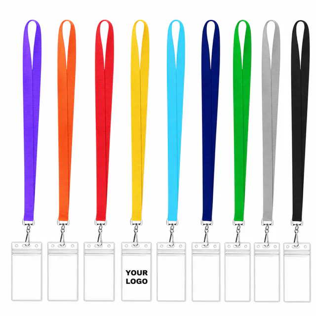 Clear PVC Lanyard Badge Holder Resealable Custom Logo