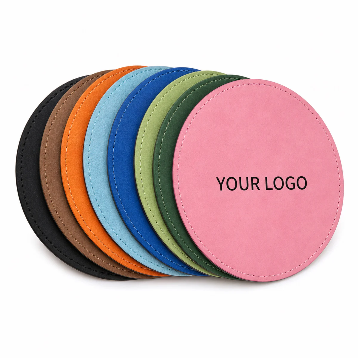 Genuine Leather Round Coaster For Drinkware Protection