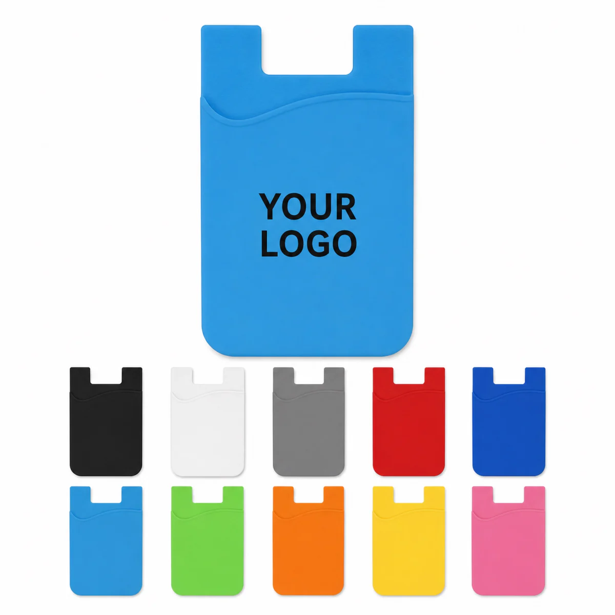 Silicone Adhesive Cell Phone Card Holder Wallet