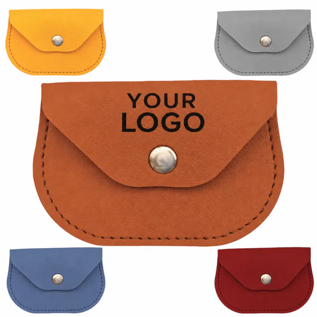 Leather Mini Card Case Wallet Pocket Watch Holder