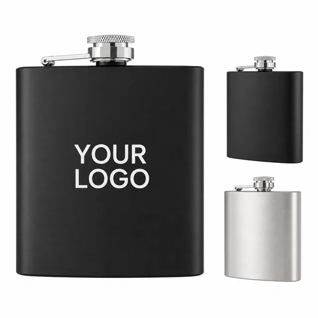 6 Oz Stainless Steel Hip Flask With Funnel For Custom Promotional Gifts