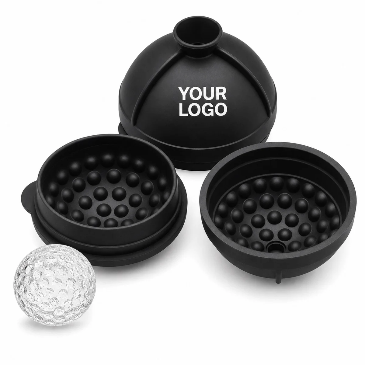 Golf Ball Shaped Silicone Ice Mold For Whiskey And Cocktails