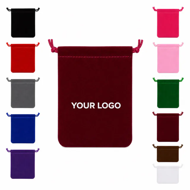 Custom Velvet Drawstring Pouch For Promotional Gifts