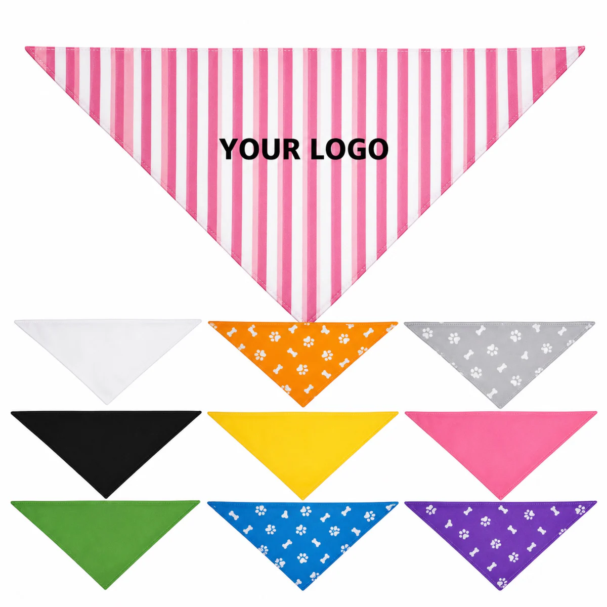 Custom Polyester Pet Bandana For Dogs