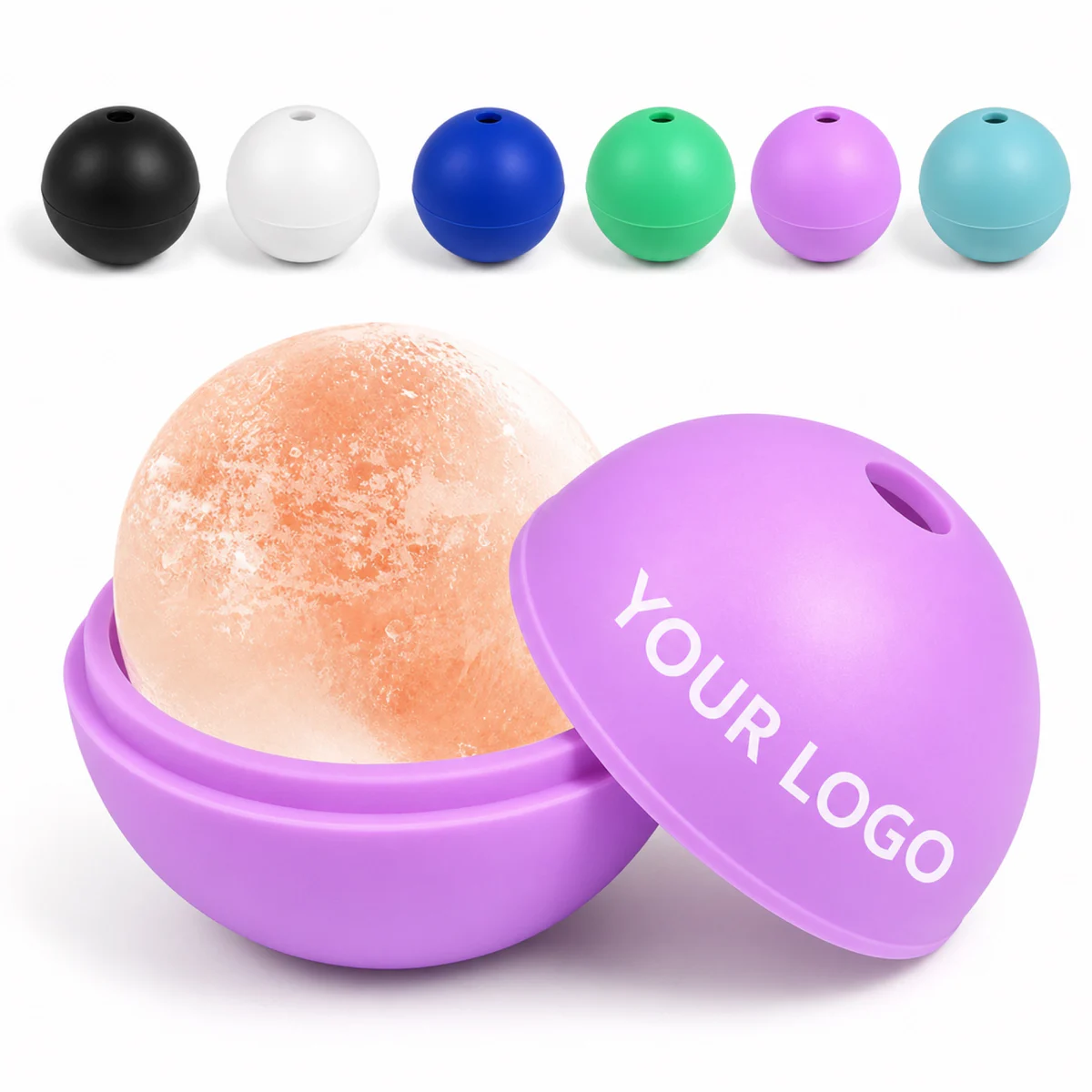 Custom Silicone Ice Ball Mold For Promotional Drinkware