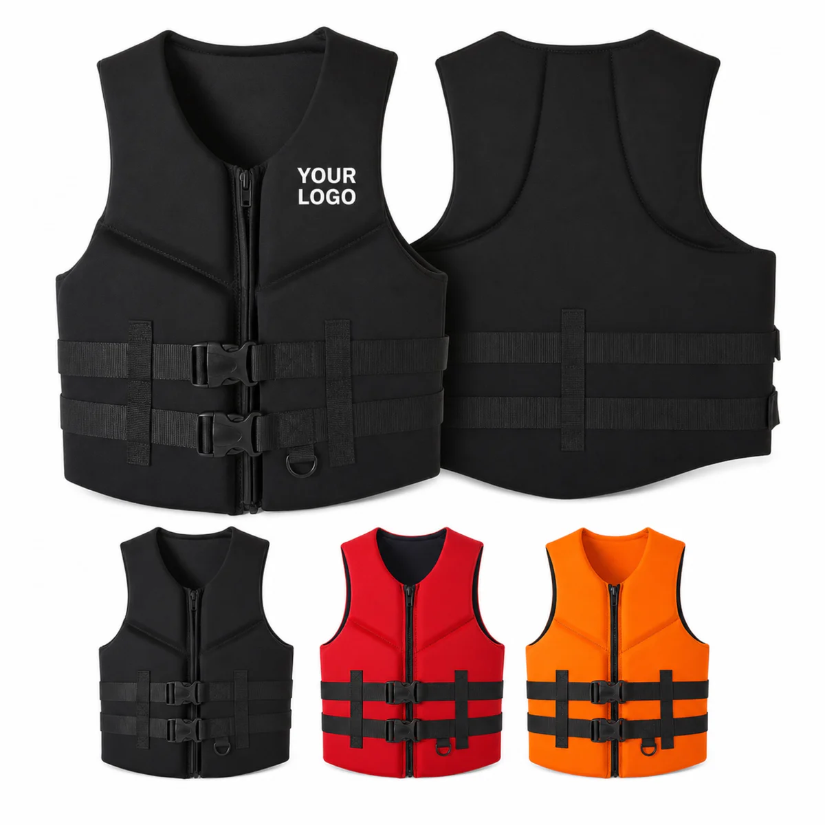 Adult Neoprene Life Jacket Vest Custom Logo Promotional Safety Floatation