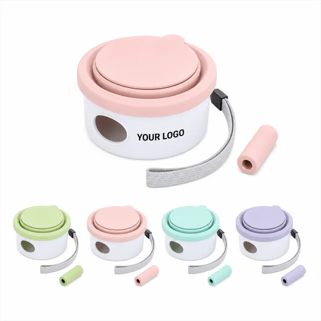 Custom 3-In-1 Silicone Pet Travel Kit With Foldable Bowl And Food Storage
