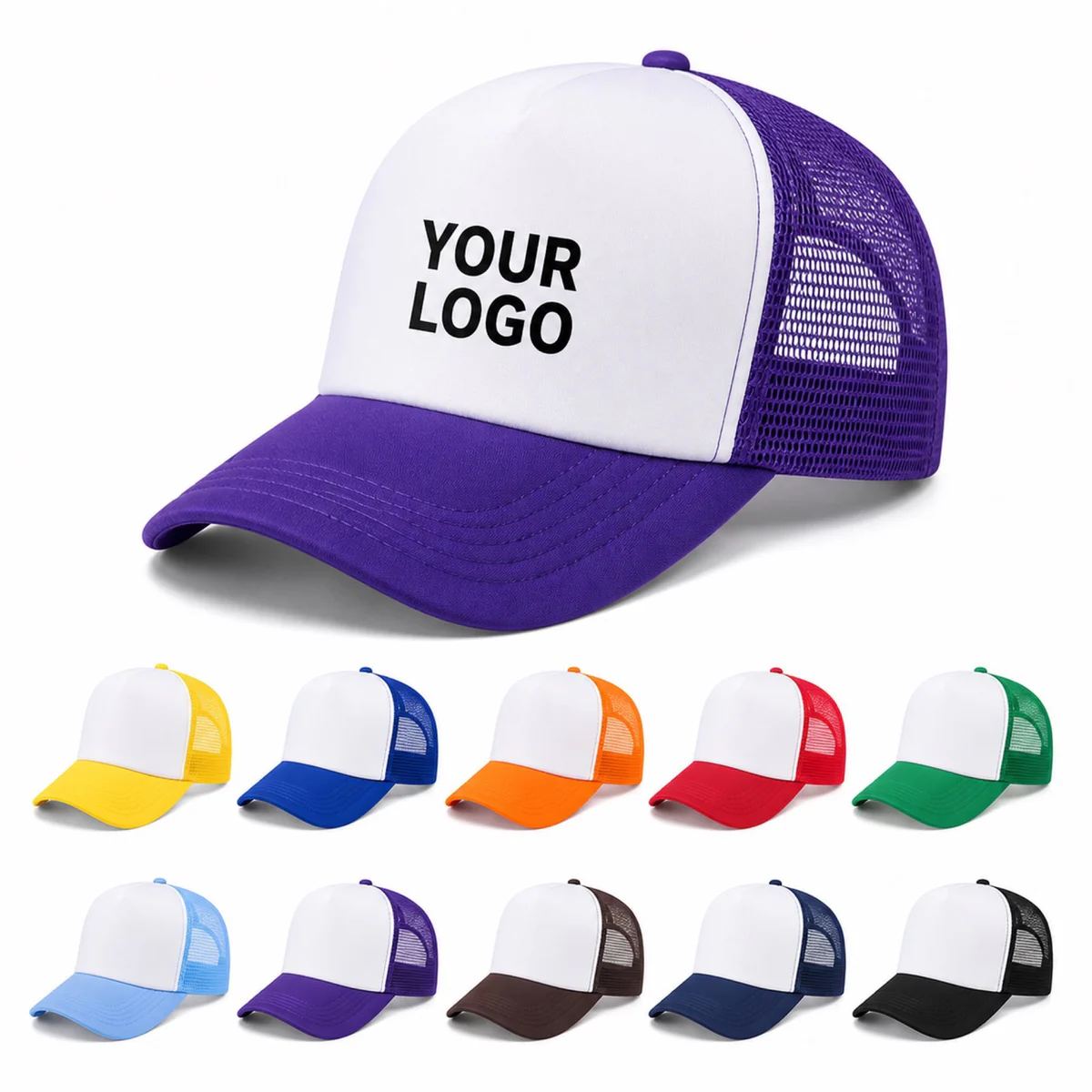 Custom Foam Mesh Trucker Hat Polyester Promotional Cap